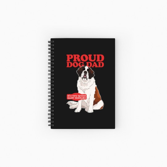 Saint Bernard Dog Dad St. Bernhard Spiral Notebooks   Ruled Line