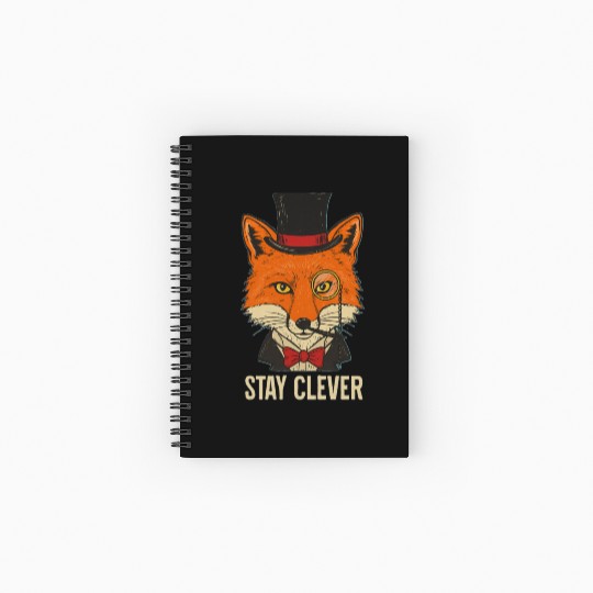 Elegent Fox – Spiral Notebooks   Ruled Line Design