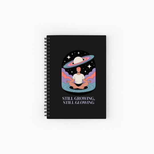 Inner Cosmos – Meditative Galaxy Spiral Notebooks   Ruled Line