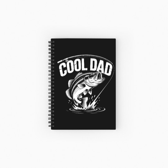 Cool Dad Bass Fishing Spiral Notebooks   Ruled Line