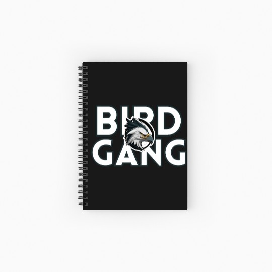 Eagle Head Bird Gang Logo Design Spiral Notebooks   Ruled Line