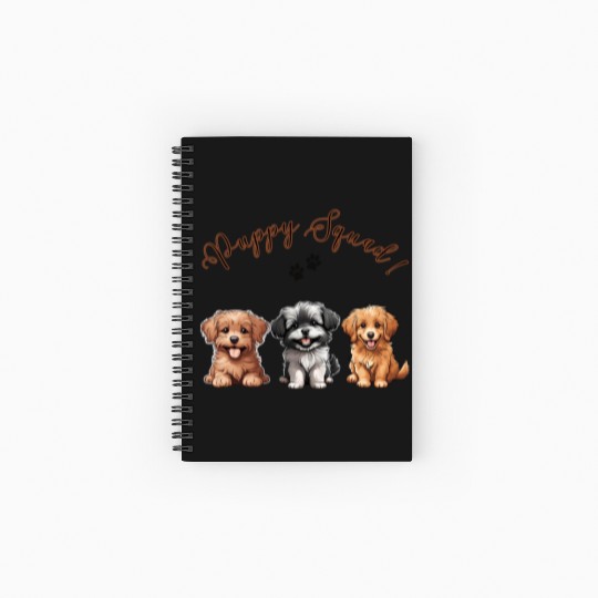 Puppy Squad Spiral Notebooks   Ruled Line