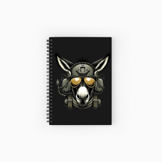 Donkey Military Design Spiral Notebooks   Ruled Line