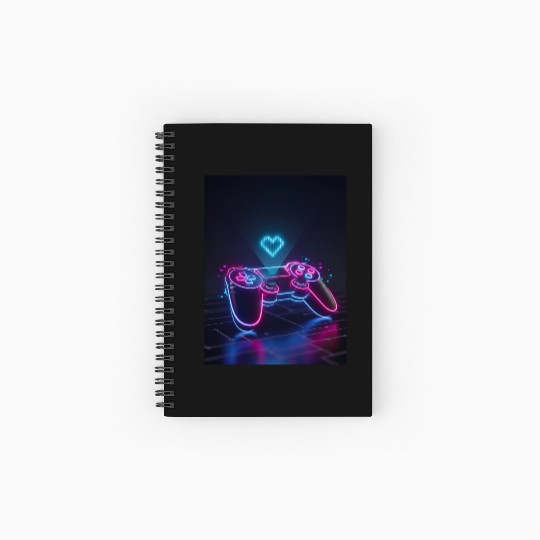 Cyberpunk Gaming Controller Spiral Notebooks   Ruled Line