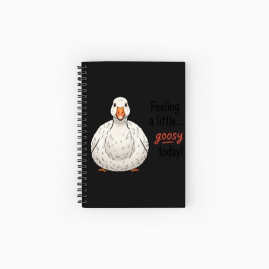Goofy Goose Feeling a Little Happy Spiral Notebooks   Ruled Line