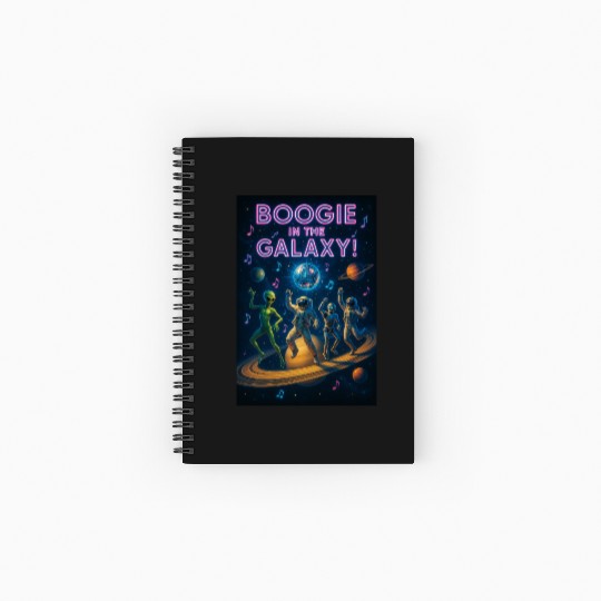 Boogie Galaxy Astronaut Dance Scene Spiral Notebooks   Ruled Line