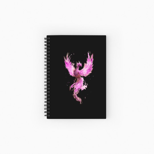 Celestial Phoenix Watercolor Illustration Spiral Notebooks   Ruled Line