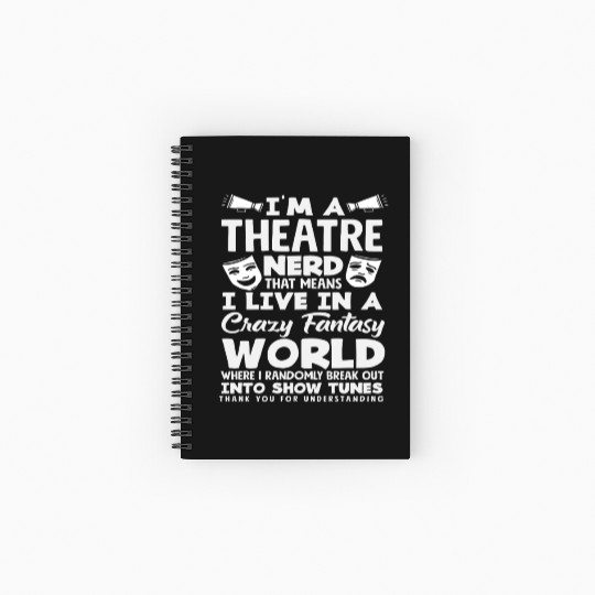 Musical Lover Theatre Nerd Fantasy World Spiral Notebooks   Ruled Line