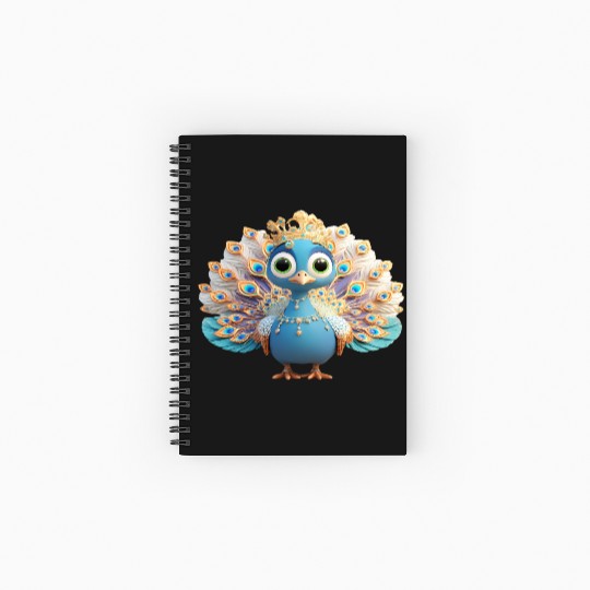 Regal Peacock Fantasy Character Spiral Notebooks   Ruled Line