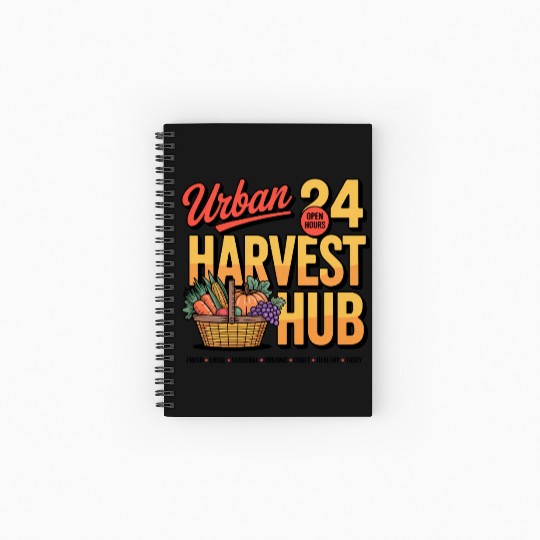Urban Harvest Hub Vintage Design Spiral Notebooks   Ruled Line