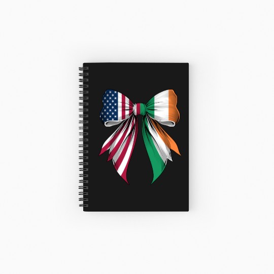 Coquette Bow Ireland Roots Heritage Irish Pride Spiral Notebooks   Ruled Line
