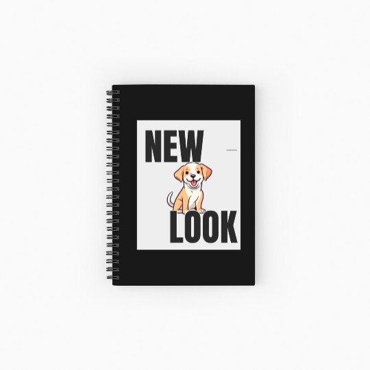 Playful Puppy Illustration Design Spiral Notebooks   Ruled Line