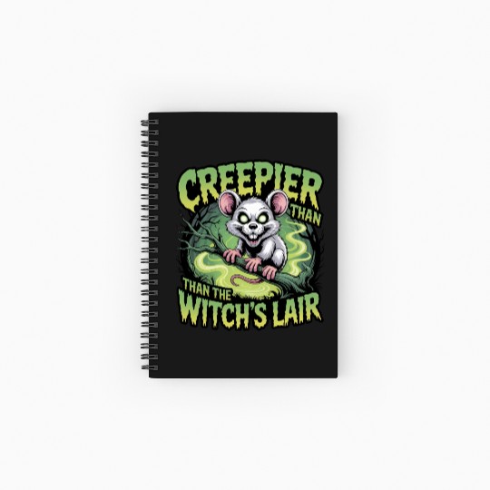 Creeper Mouse in Witch's Lair Design Spiral Notebooks   Ruled Line