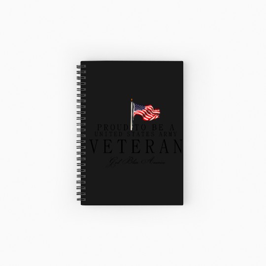 Proud To Be A US Army Veteran Spiral Notebooks   Ruled Line