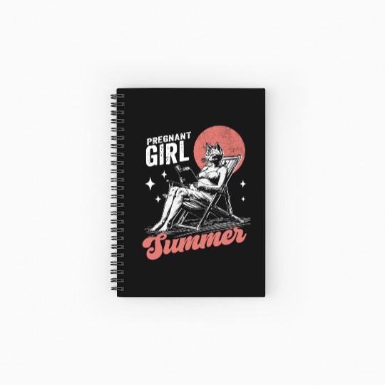 Prepregnant Girl Summer Spiral Notebooks   Ruled Line