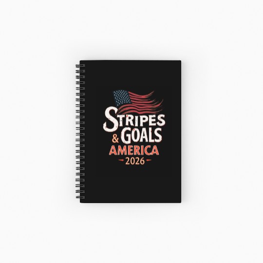 Stars, Stripes & Goals – USA Soccer World Cup 2026 Spiral Notebooks   Ruled Line