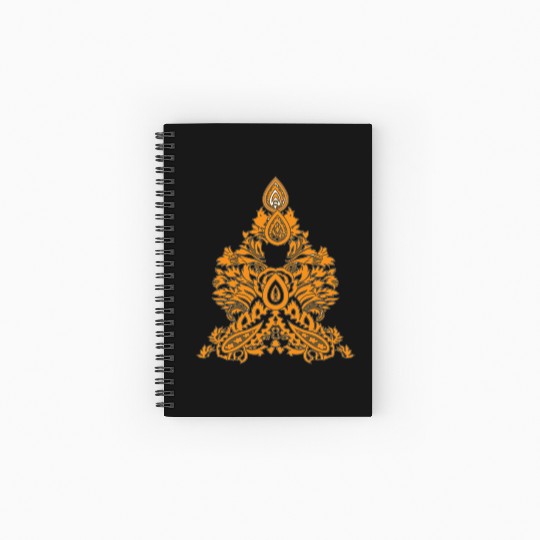 Boho Paisley Triangle • Ethnic Floral Vibe Spiral Notebooks   Ruled Line