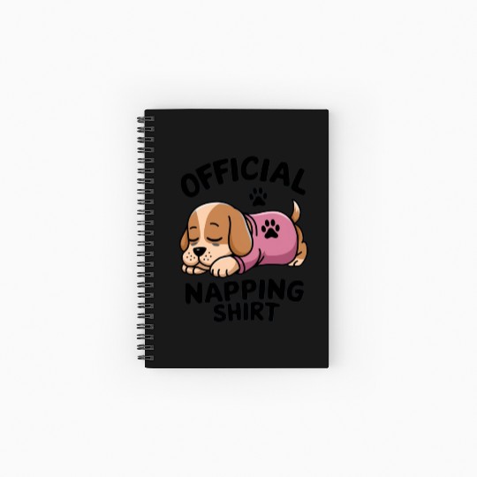 Charming Sleeping Puppy Napping Spiral Notebooks   Ruled Line