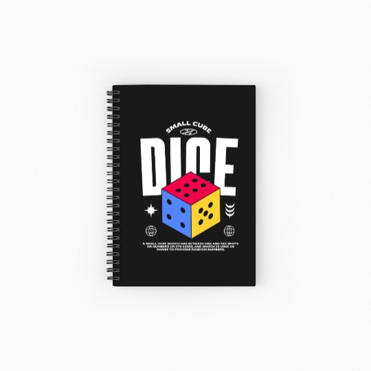 Dice Spiral Notebooks   Ruled Line | Funny Board Game & RPG Dice