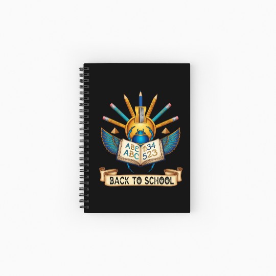Back to School – Egyptian Inspired Design Spiral Notebooks   Ruled Line