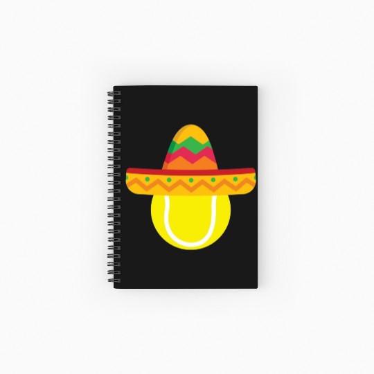 Colorful Mexican Egg and Sombrero Design Spiral Notebooks   Ruled Line