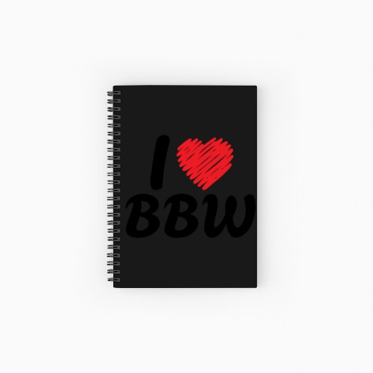 I Love BBW – Bold Body Positive Statement Design Spiral Notebooks   Ruled Line