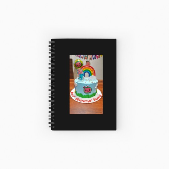 Colorful Toddler Birthday Rainbow Cake Spiral Notebooks   Ruled Line