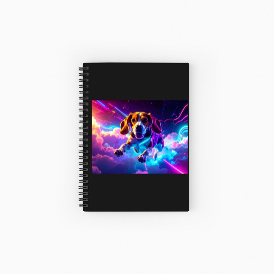 Cyberpunk Beagle Spiral Notebooks   Ruled Line