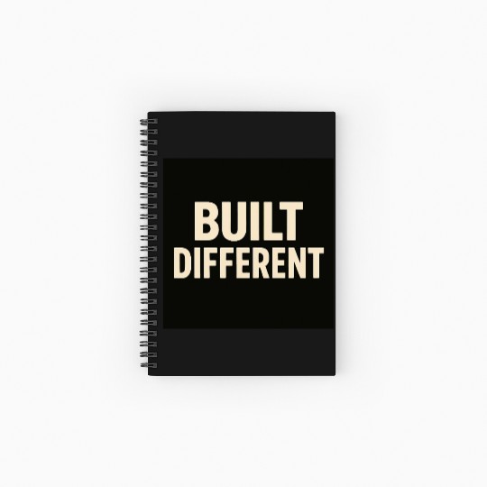 Empowering Built Different Motif Spiral Notebooks   Ruled Line