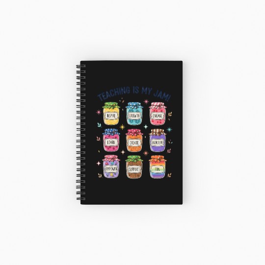 Teaching Is My Jam Cute Teacher Appreciation Spiral Notebooks   Ruled Line