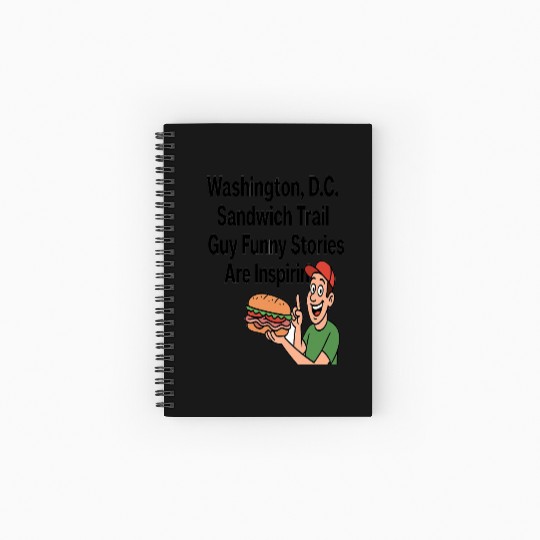 Washington DC Sandwich Throw Guy  Spiral Notebooks   Ruled Line