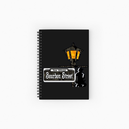 Bourbon Street Saxophonist  Spiral Notebooks   Ruled Line