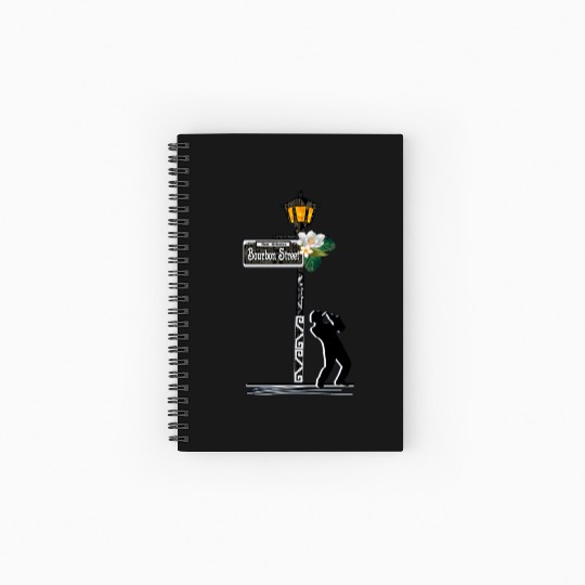 Bourbon Street Saxophonist 2 Spiral Notebooks   Ruled Line