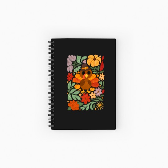 Festive Harvest Thanksgiving Turkey Spiral Notebooks   Ruled Line
