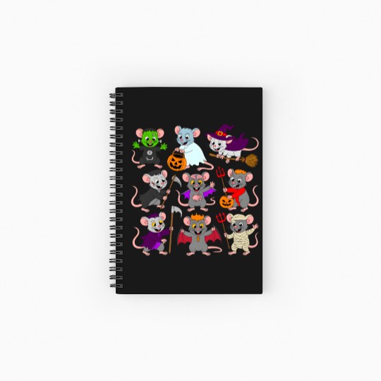 Cute Mice Halloween Costume Funny Trick or Treat Spiral Notebooks   Ruled Line