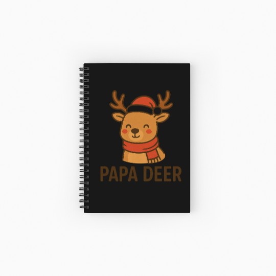 Festive Reindeer Christmas Design Spiral Notebooks   Ruled Line