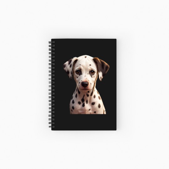 Dalmatian Puppy Portrait on Spiral Notebooks   Ruled Line