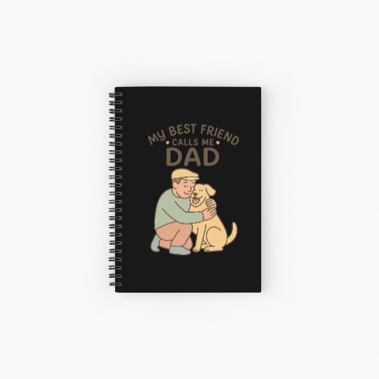 Dog Dad Pastel Hug Spiral Notebooks   Ruled Line – My Best Friend