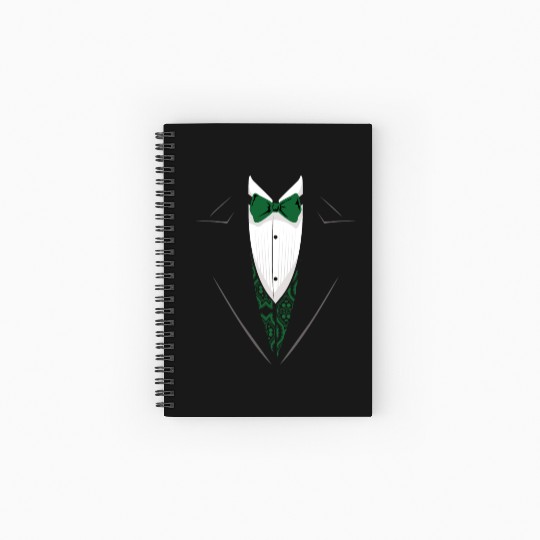 Green Tuxedo Spiral Notebooks   Ruled Line