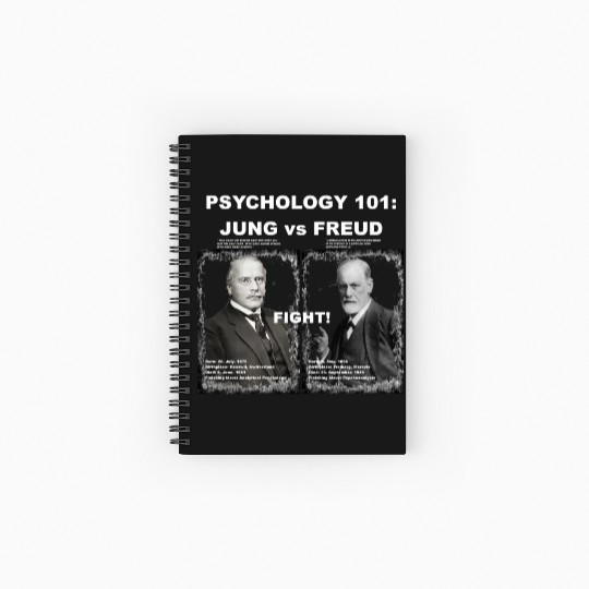 PSYCHOLOGY 101: JUNG vs FREUD Spiral Notebooks   Ruled Line
