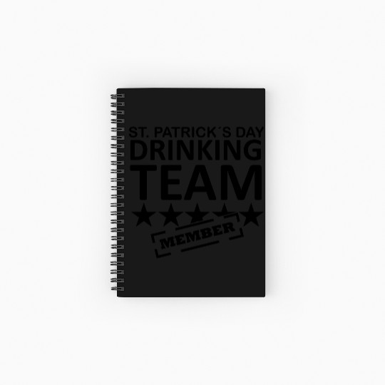 st. patrick´s day drinking team member Spiral Notebooks   Ruled Line