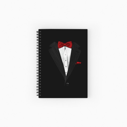 bow tie sear sucker tuxedo Spiral Notebooks   Ruled Line