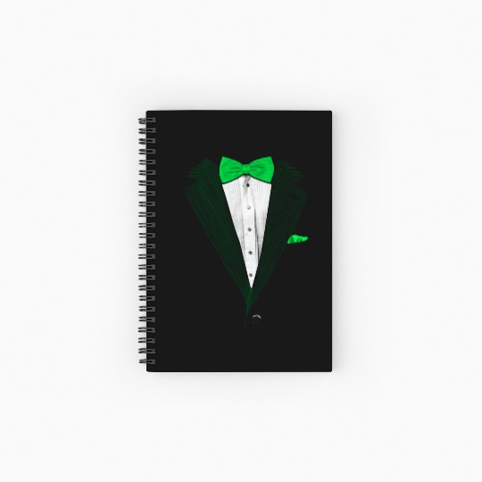 St.Patrick's Day Green Tuxedo Costume Spiral Notebooks   Ruled Line