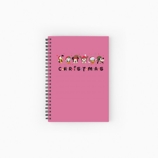 Disney Mickey and Friends Christmas Spiral Notebooks   Ruled Line