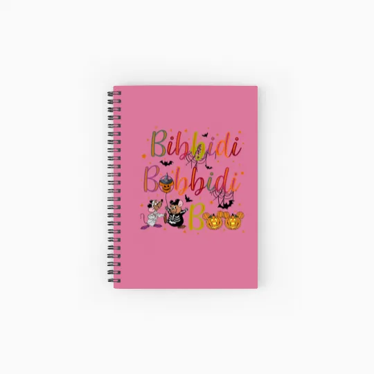Retro Bibbidi Bobbidi Boo Halloween Spiral Notebooks   Ruled Line, Jaq And Gus Spiral Notebooks   Ruled Line,Halloween Pumpkin Spiral Notebooks   Ruled Line, Disney Cinde Spiral Notebooks   Ruled Line