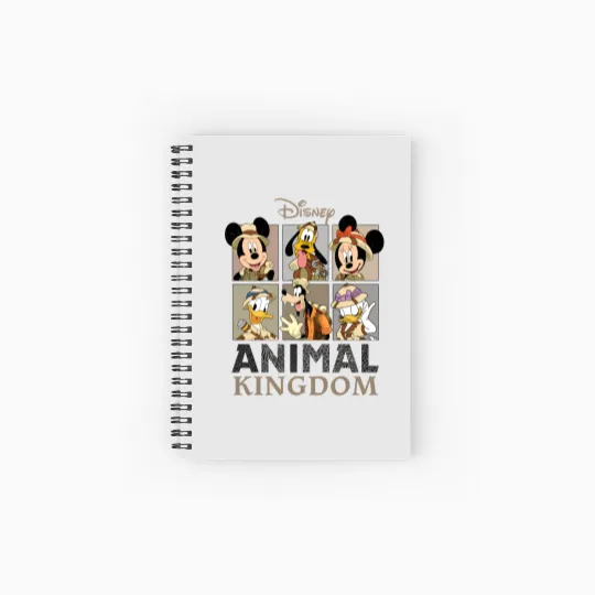 Disney Mickey Safari  Spiral Notebooks   Ruled Line, Retro Disney Animal Kingdom Mickey Spiral Notebooks   Ruled Line
