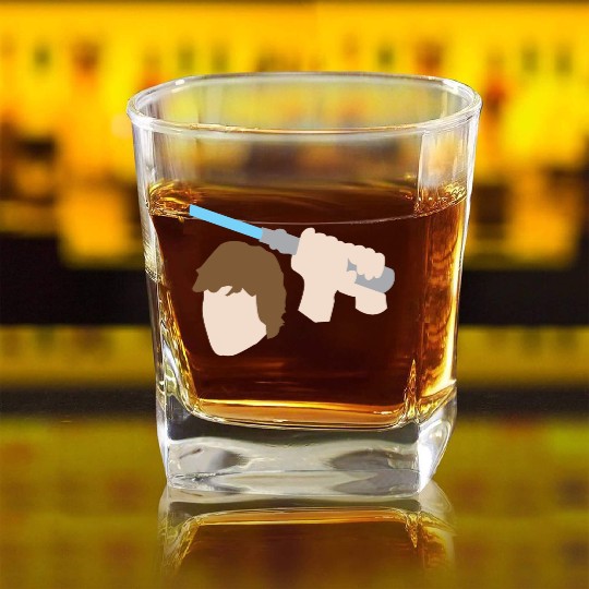 Luke Skywalker Lightsaber Square Whiskey Glasses