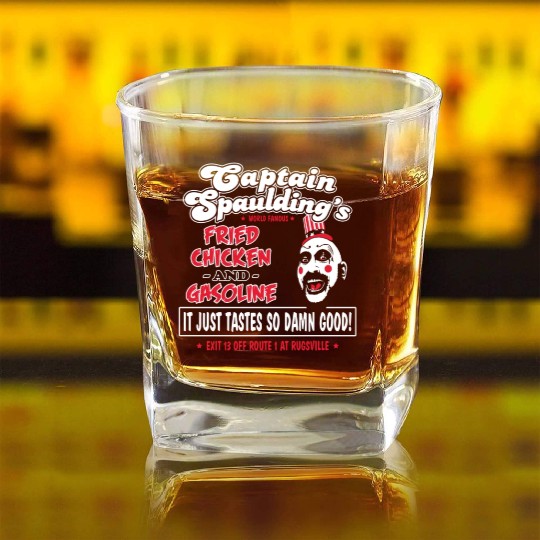 Funny captain spaulding for president Square Whiskey Glasses