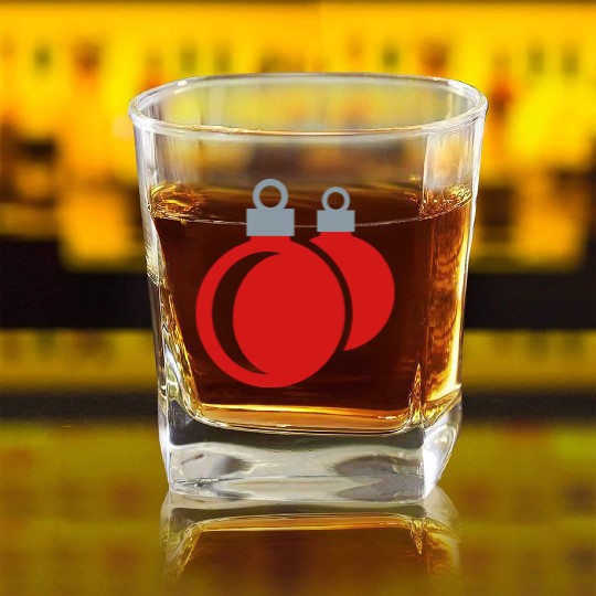Christmas balls - xmas Square Whiskey Glasses