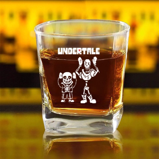undertale Square Whiskey Glasses